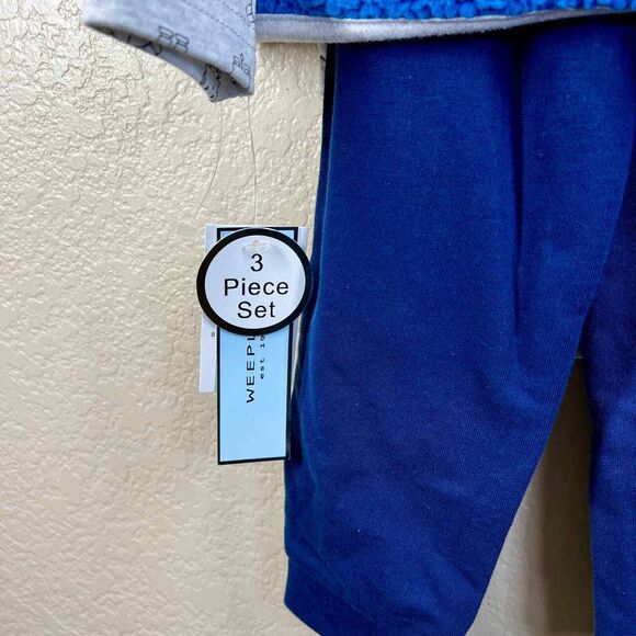 Wee Play Boy blue 3 piece Set  size 24 months  warm cozy play - Picture 7 of 10